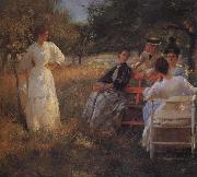 Edmund Charles Tarbell In the Orchard oil painting reproduction